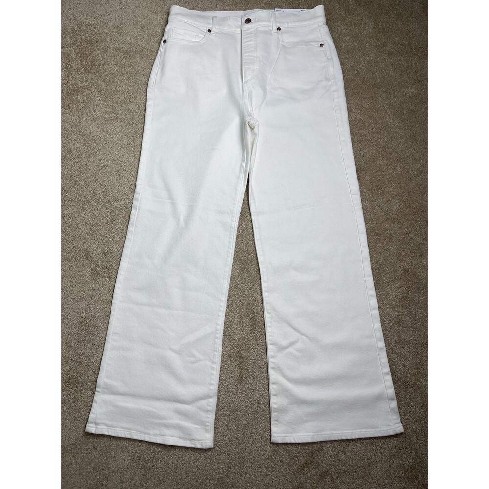 NWT LOFT White Wide Leg Jeans High Rise Sz 30 33x29.5 Denim Summer Sailor